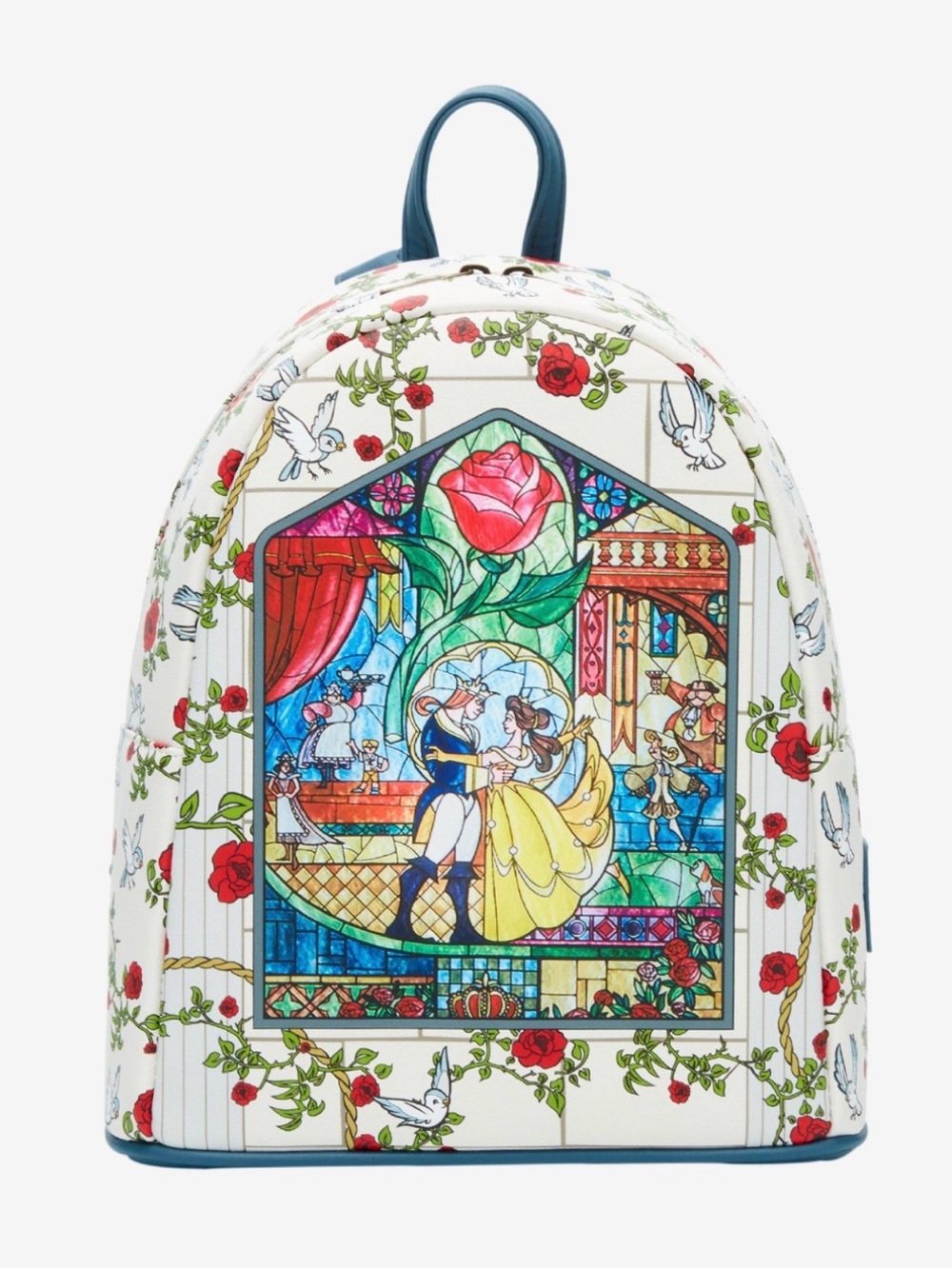 Loungefly Disney Beauty and the Beast Stained Glass Mini Backpack